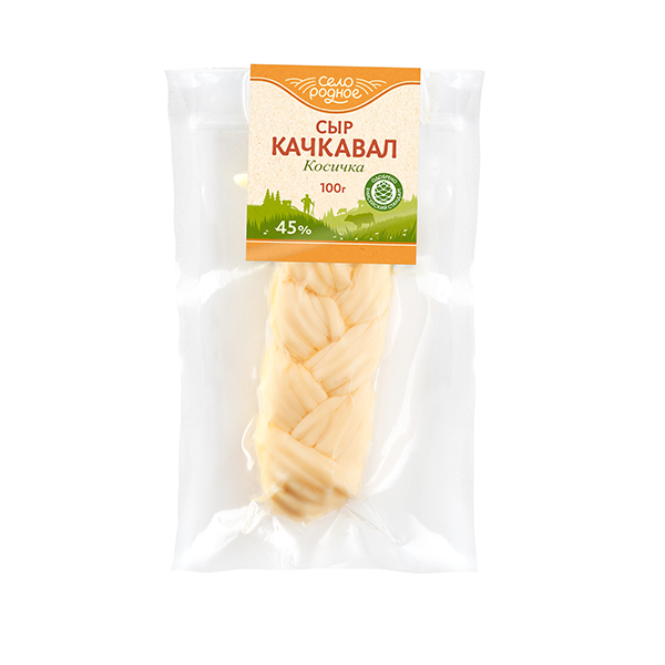 Сыр Качкавал косичка м.д.ж. 45 % 100 гр.