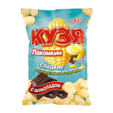 Кукурузные снеки Кузя Лакомкин 65 гр. шоколад