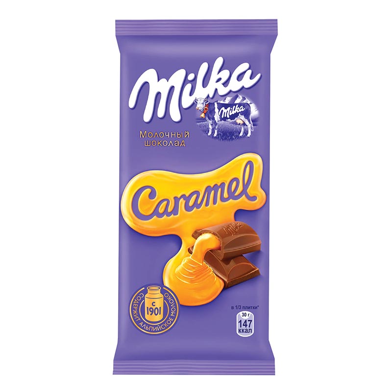 Шоколад Милка молочный карамель 0,09 гр.