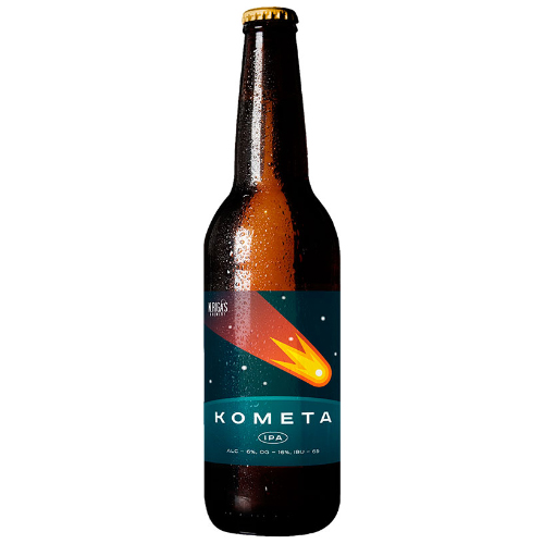 Пиво Ипа Комета Нью Ригас Бревери темное нефильтр. ж/б 0,45 л. Алк. 6 % 