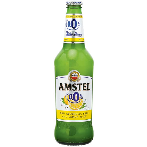 Пиво Амстел Лимон безалк. бут. 0,45л Алк. 0,3% 