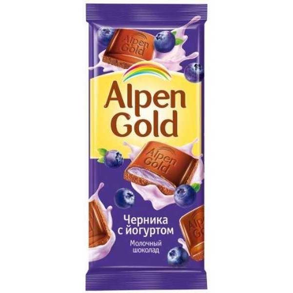 Шоколад Альпен Гольд черника и йогурт 0,085 гр.
