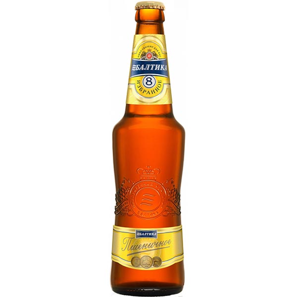 Пиво Балтика пшеничное №8 светлое нефильтр. бут. 0,47л Алк. 5%